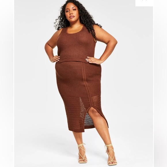 NWT. NINA PARKER
Trendy Plus Size Crochet Slit-Front Skirt, Created for Macy's - Picture 6 of 9